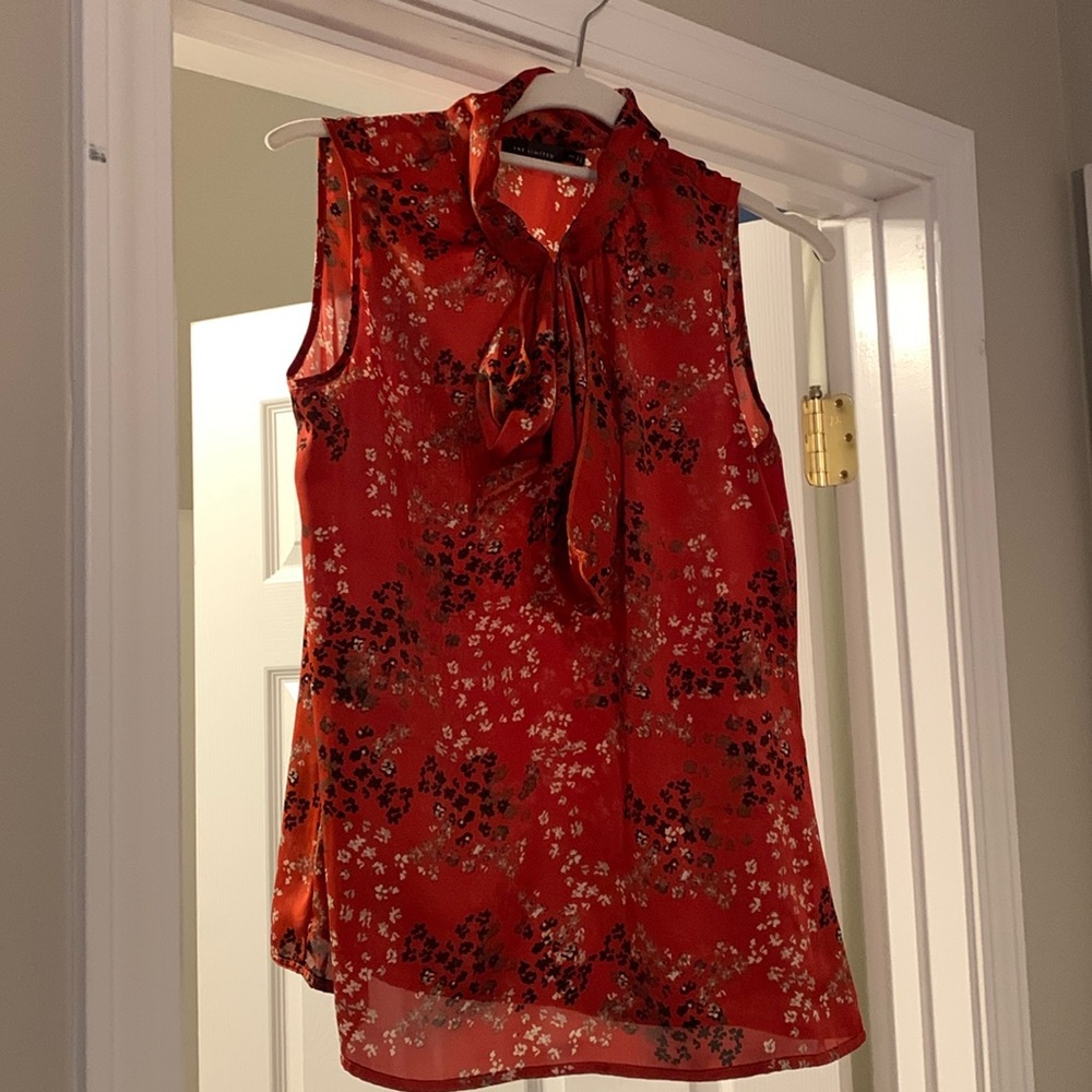 The Limited XS front tie blouse